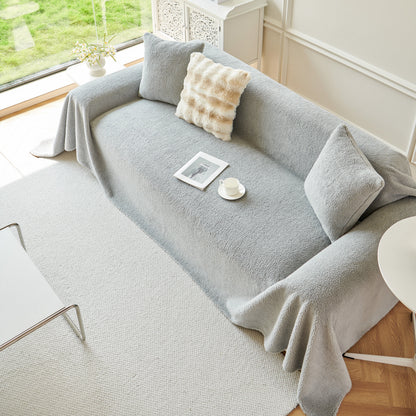 Thick Sherpa Fleece Sofa Protector Cover Stylish Durable Slipcovers for Couches and Chairs