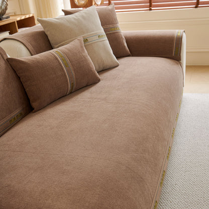 Chenille Sofa Cover Pet Mat, Non-Slip Couch Protector for Sectional & L-Shaped Sofas