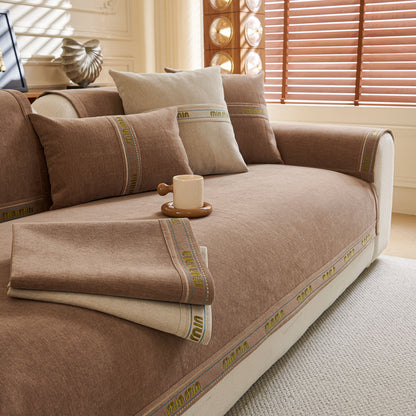 Chenille Sofa Cover Pet Mat, Non-Slip Couch Protector for Sectional & L-Shaped Sofas