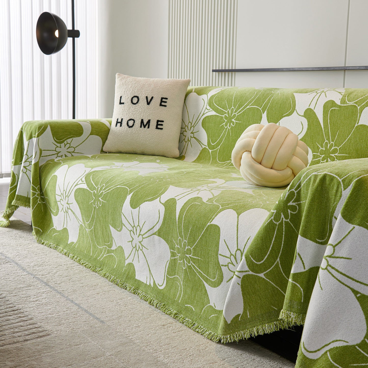 Decorative Throw Blankets for Sofa, Oversized Pretty Floral Throws for Sofas