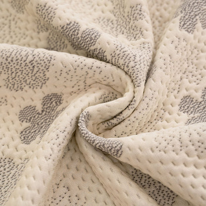 Cooling Ice Silk Sofa Cover Blanket, Floral Soft Silky Breathable Couch Throw Cover