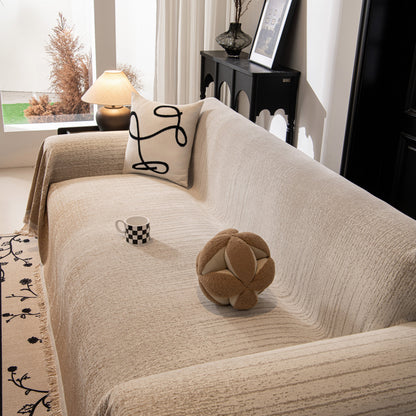 Modern Textured Sofa Cover Blanket, Tightly Woven Pet Sofa Throw for Sectional Couches