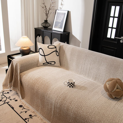 Modern Textured Sofa Cover Blanket, Tightly Woven Pet Sofa Throw for Sectional Couches