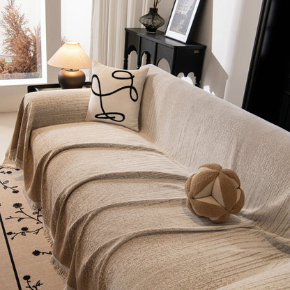 Modern Textured Sofa Cover Blanket, Tightly Woven Pet Sofa Throw for Sectional Couches