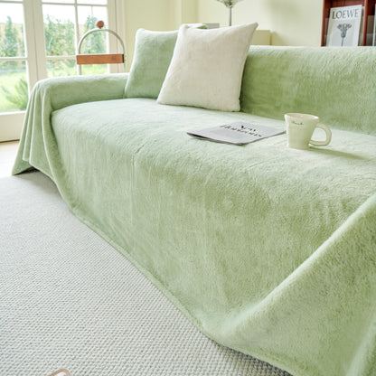 Faux Fur Smooth Plush Comfy Couch Covers, Soft Thicked Durable Blankets and Throws for Sofas