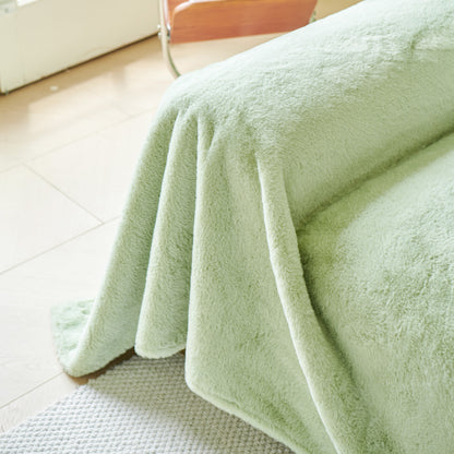 Faux Fur Smooth Plush Comfy Couch Covers, Soft Thicked Durable Blankets and Throws for Sofas