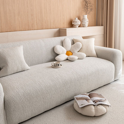 Stretch Textured Vertical Stripe Couch Slipcover, Soft Jacquard Elastic Sofa Cover