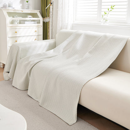Summer Cool Dotted Cat Scratch Resistant Sofa Cover Blanket, Luxury Large Blanket Covers for Couch