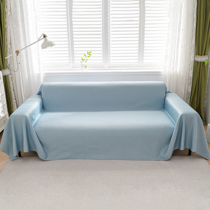 Summer Cool Dotted Cat Scratch Resistant Sofa Cover Blanket, Luxury Large Blanket Covers for Couch