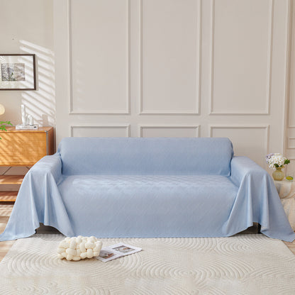 Cooling Scratch Proof Large Sofa Throw Cover, Geometric Texture Couch Protector