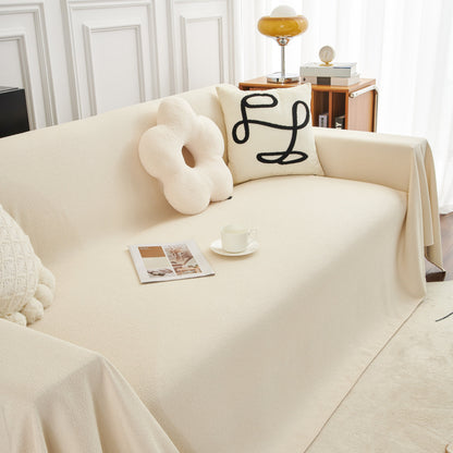 Teddy Throw Blanket and Stylish Slipcover for Couch, Waterproof Sofa Cover for Pets