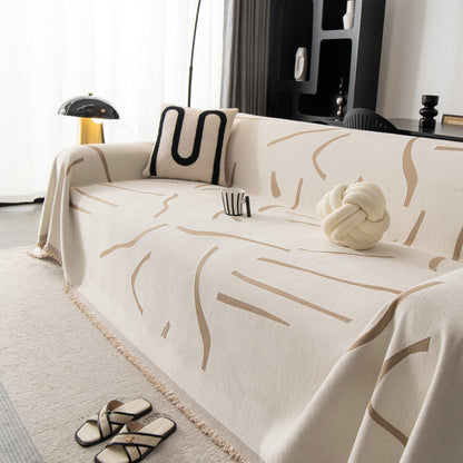 Modern Abstract Couch Cover Blanket, Decor Furniture Protector for Sectional Sofa