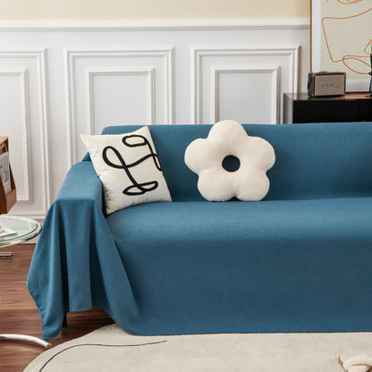 Teddy Throw Blanket and Stylish Slipcover for Couch, Waterproof Sofa Cover for Pets