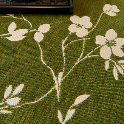 Floral Chenille Couch Cover, Non-Slip Sofa Slipcover Protector for Furniture