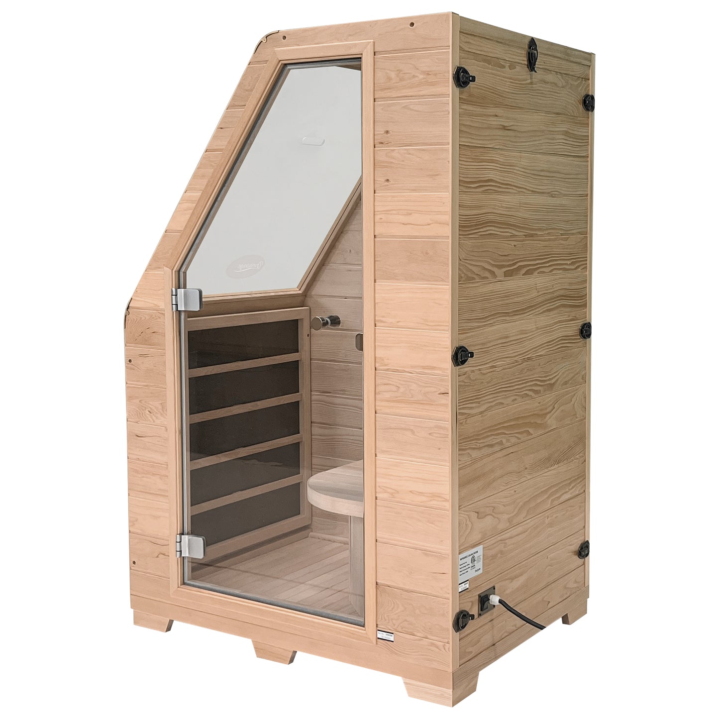 1-Person Carbon Infrared Sauna - Canadian Hemlock Wooden Sauna - 760 Watts