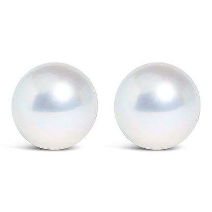 14k White Gold 5-5.5MM Akoya Cultured Pearl Solitaire Stud Earrings