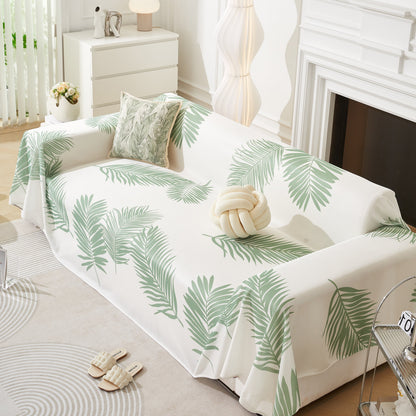 Leaf Printed Slipcover Sofa Covers, Universal Couch Throw Cover, Pets Furniture Protector for Home Decor