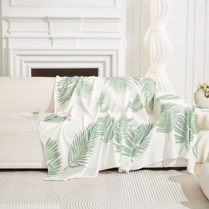 Leaf Printed Slipcover Sofa Covers, Universal Couch Throw Cover, Pets Furniture Protector for Home Decor