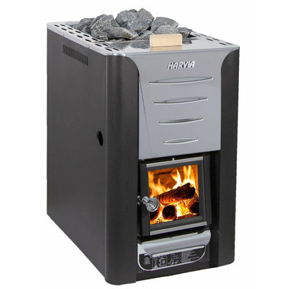 Harvia Pro 20 Es Pro Wood Burning Sauna Stove With Water Tank - Finnish Sauna Builders