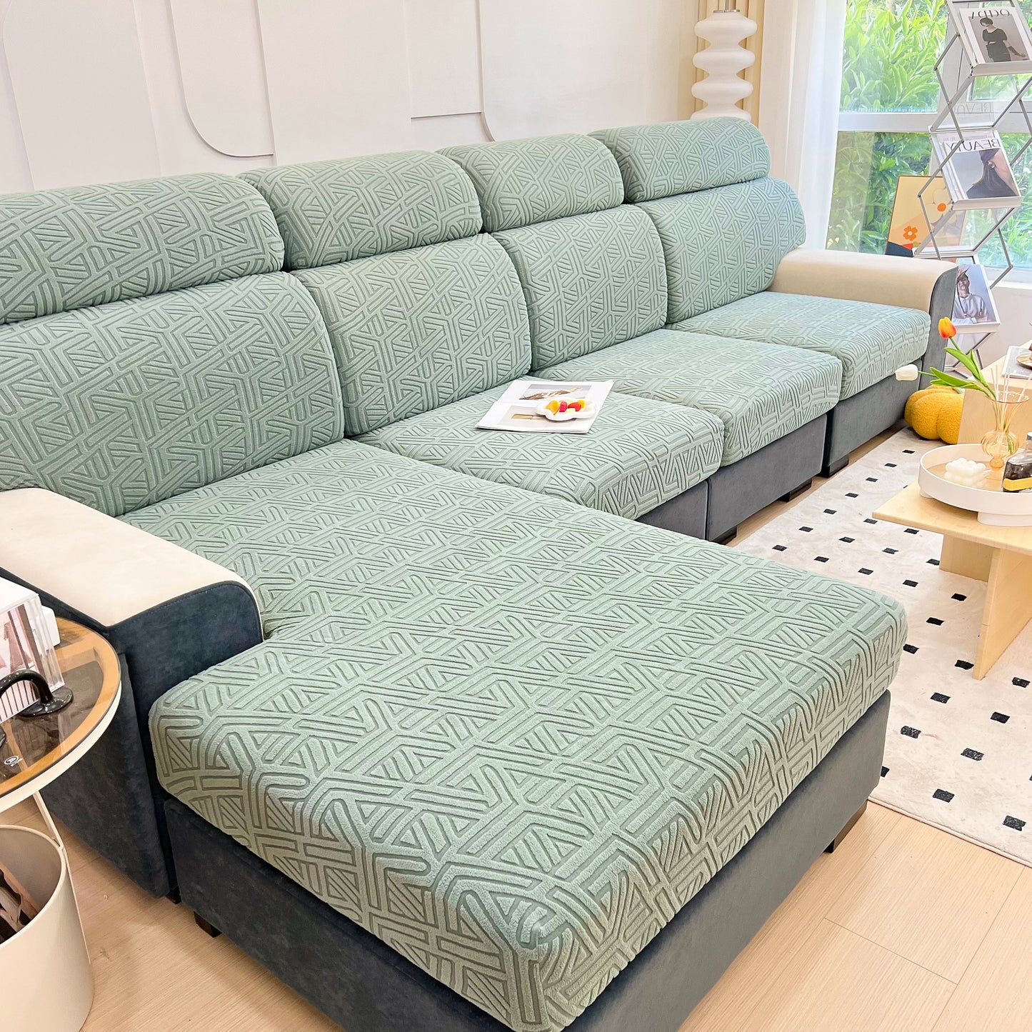 Polar Fleece Stretch Seat Cushion Covers, Sofa Seat Cushion Covers, Couch Cushion Protector Covers