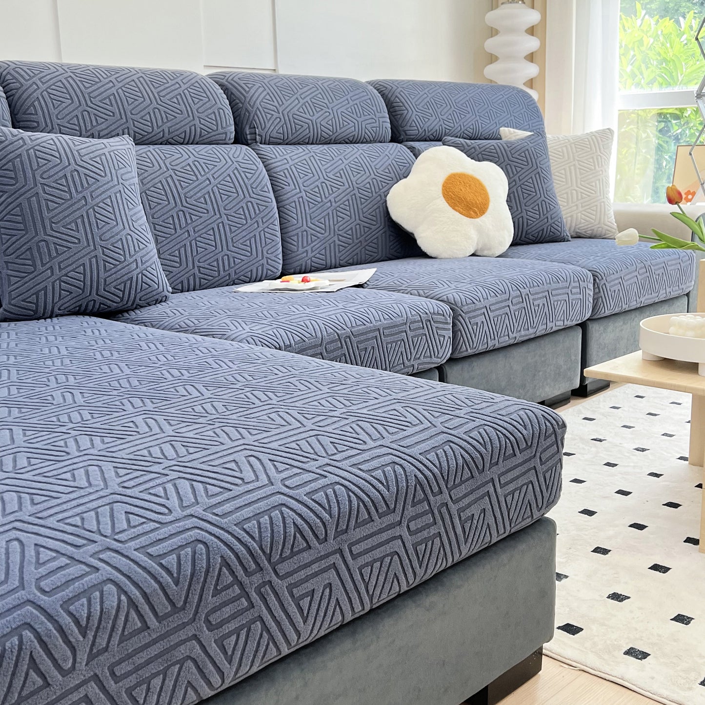 Polar Fleece Stretch Seat Cushion Covers, Sofa Seat Cushion Covers, Couch Cushion Protector Covers