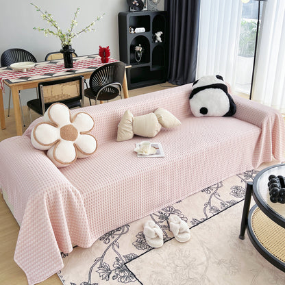 Cooling Textured Sofa Cover Washable Soft Couch Throw Blanket for Summer & Pets