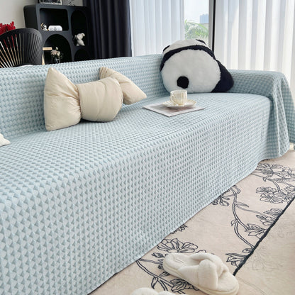 Cooling Textured Sofa Cover Washable Soft Couch Throw Blanket for Summer & Pets