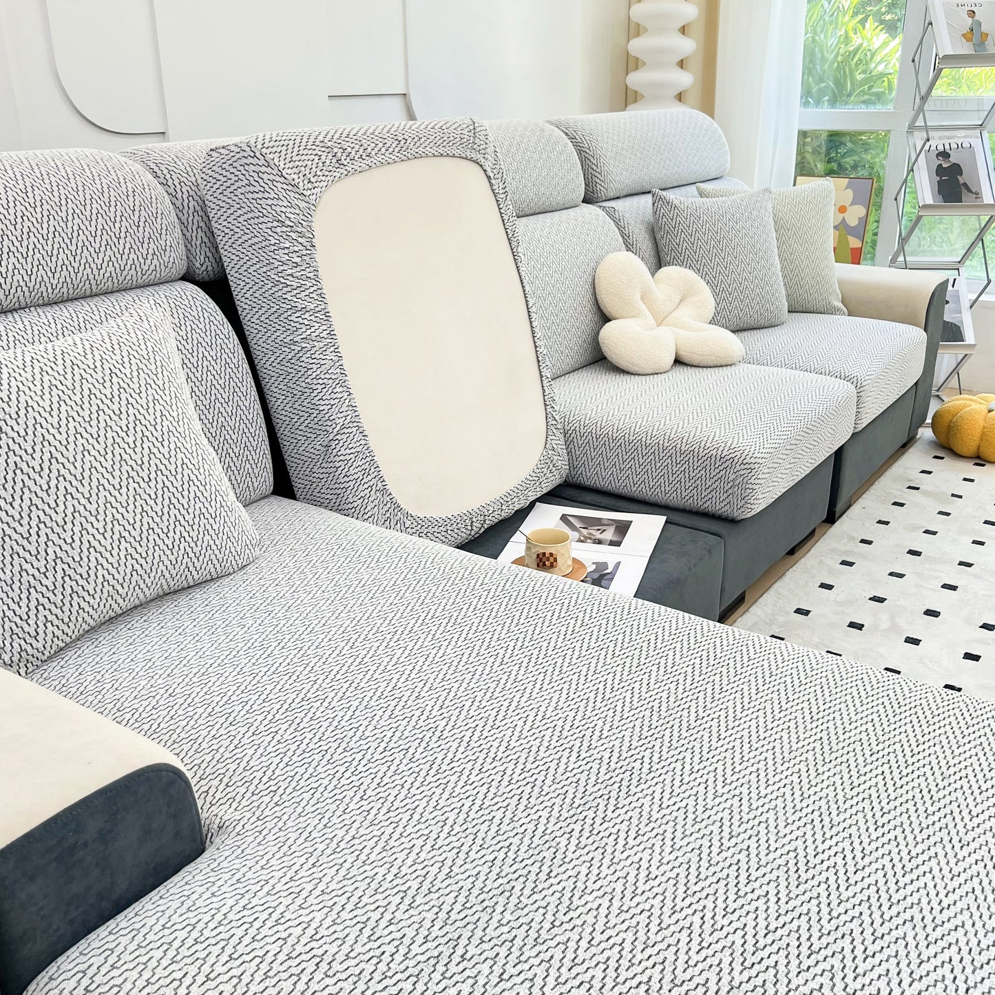 Chenille Fabric Sofa Seat Covers for Sofa 1/2/3/4 Seater, Best Couch Covers for Dogs, Pet Couch Protector