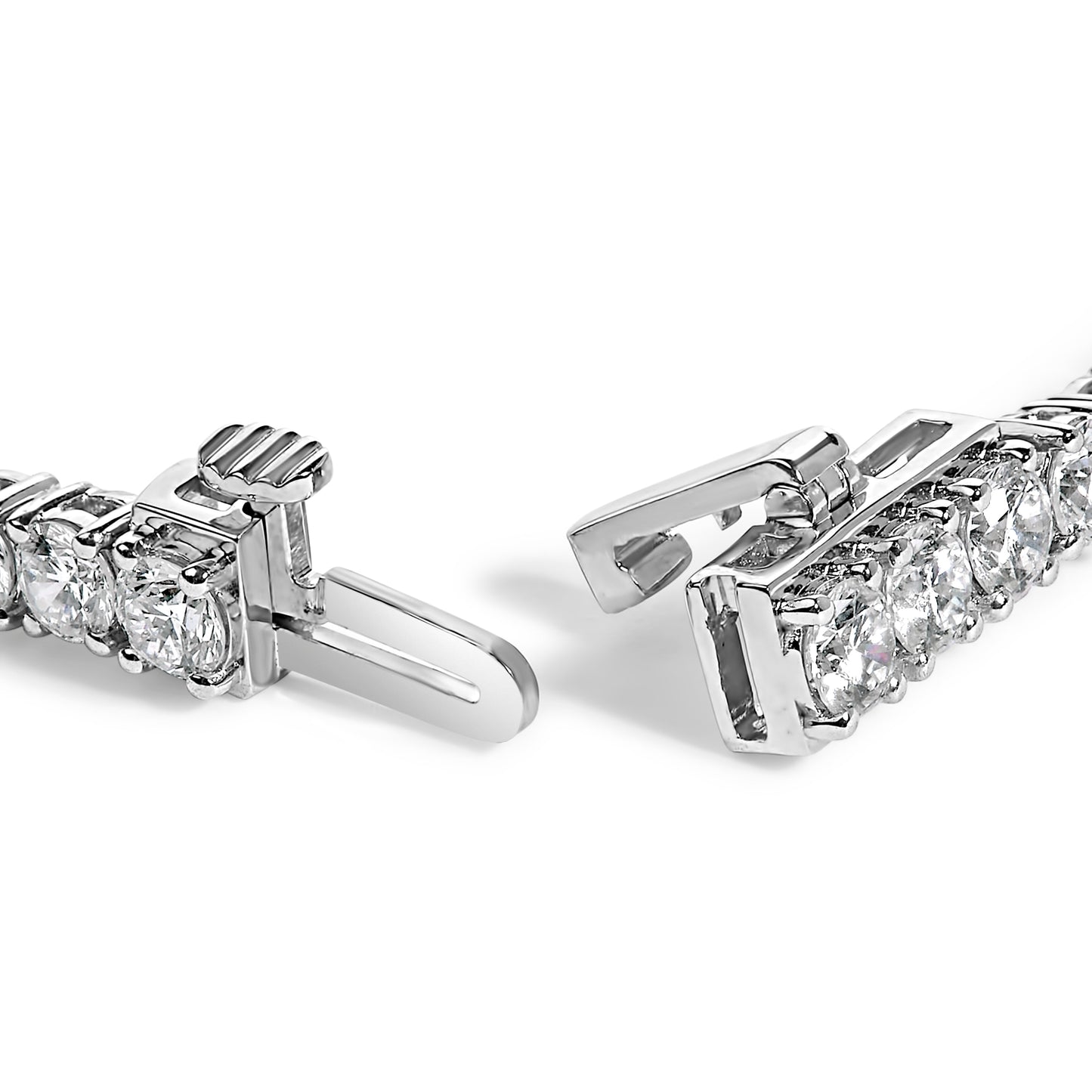 IGI Certified 14K White Gold 6.0 Cttw Lab Grown Diamond Tennis Bracelet
