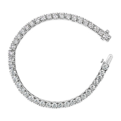 IGI Certified 14K White Gold 6.0 Cttw Lab Grown Diamond Tennis Bracelet