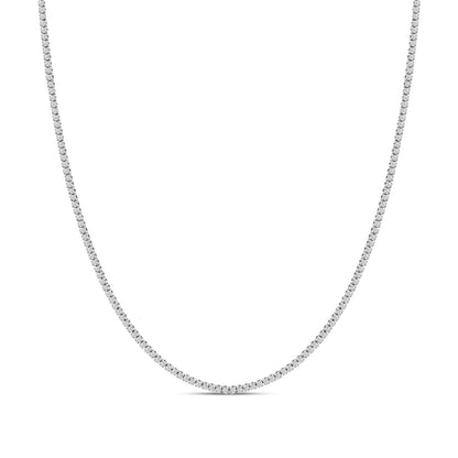 14K White Gold 3.0 Cttw Diamond Tennis Necklace