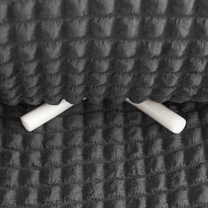 High-Quality Seersucker Stretch Sofa Slipcover with Elastic Bottom and Skirt Washable Furniture Protector for Kids and Pets 1/2/3/4 Seater Options