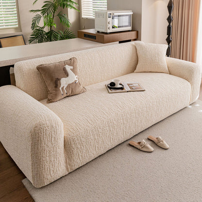 Elastic Stretch Sofa Cover Slipcover, Soft Plush Bubble Textured Jacquard Couch Cover