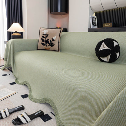 Soft Decorative Throw for Sofa and Loveseat, Textured Sofa Cover Blanket for Couch
