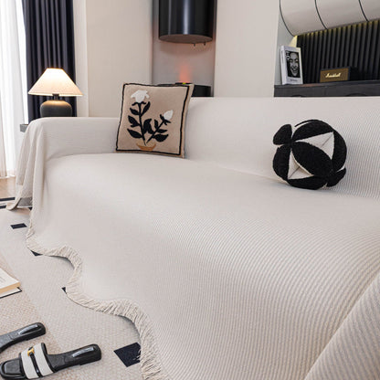 Soft Decorative Throw for Sofa and Loveseat, Textured Sofa Cover Blanket for Couch