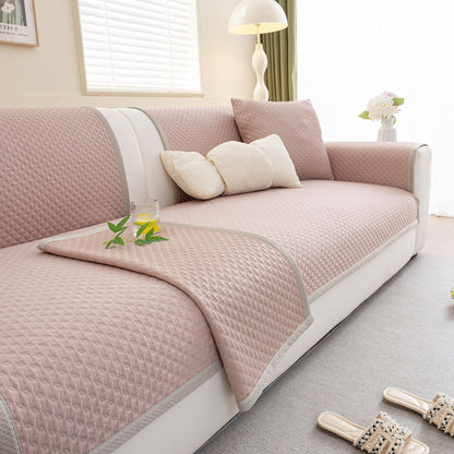 Non-Slip Diamond Quilted Sofa Cover, Separate Pieces Sectional Couch Protector