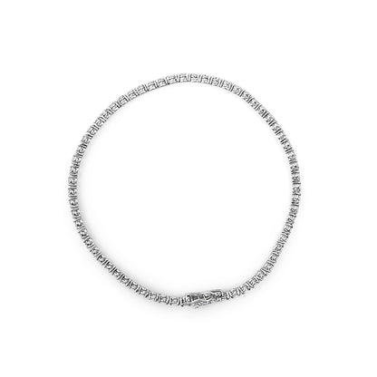 14K White Gold 3.00 Ctw Diamond Classic Standard 4 Prong Set Tennis Bracelet