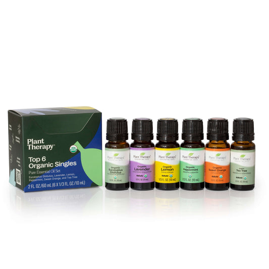 Top 6 Organic Singles Essential Oil Set