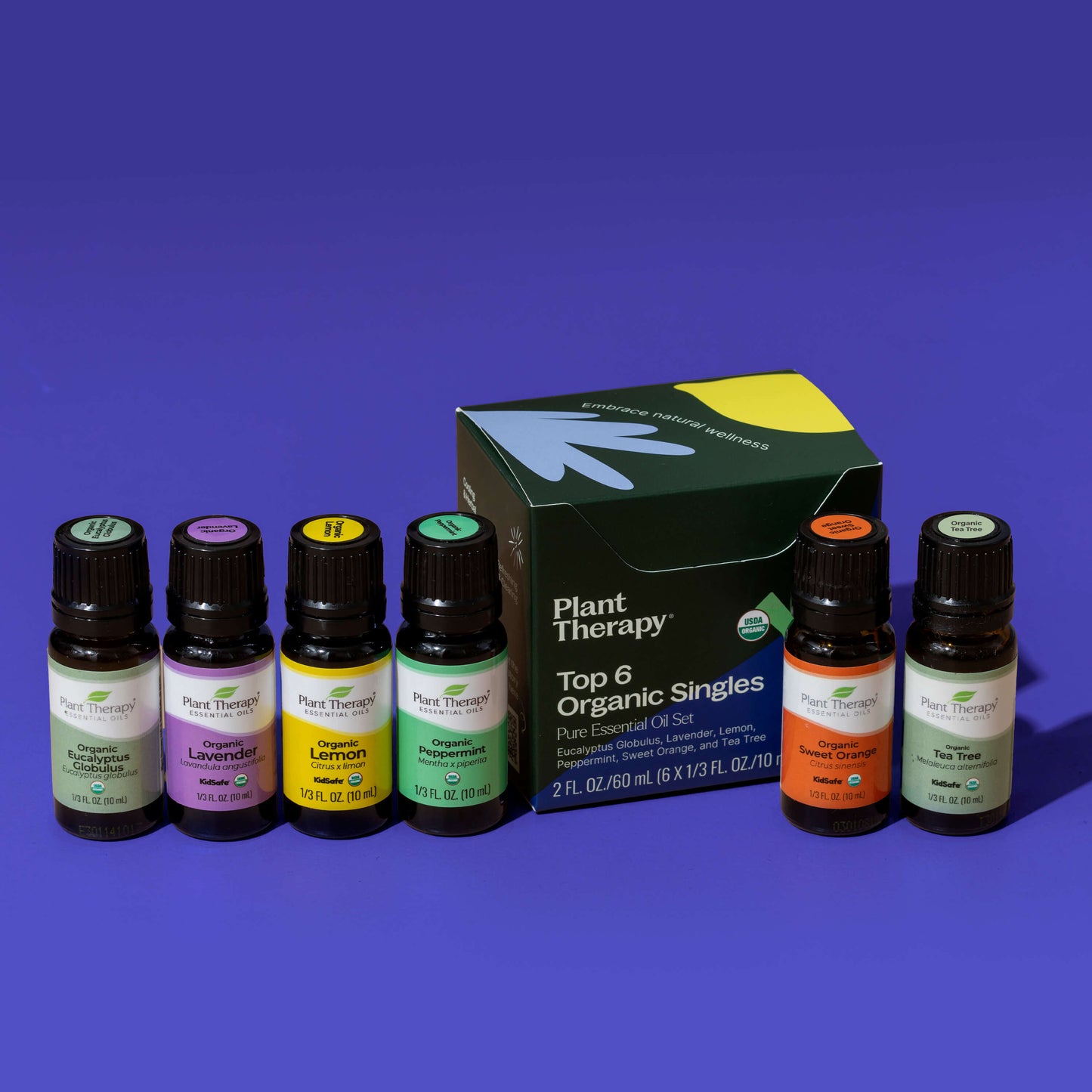 Top 6 Organic Singles Essential Oil Set