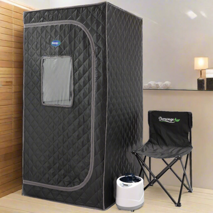 Durasage Portable Full Body Steam Sauna for at Home | 1200W 2.6L Steam Generator Including Remote Control | Portable Chair (1-Person)