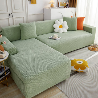 L Shape Couch Covers Stretch Slipcovers Furniture Protector with 1pcs Free Pillowcases