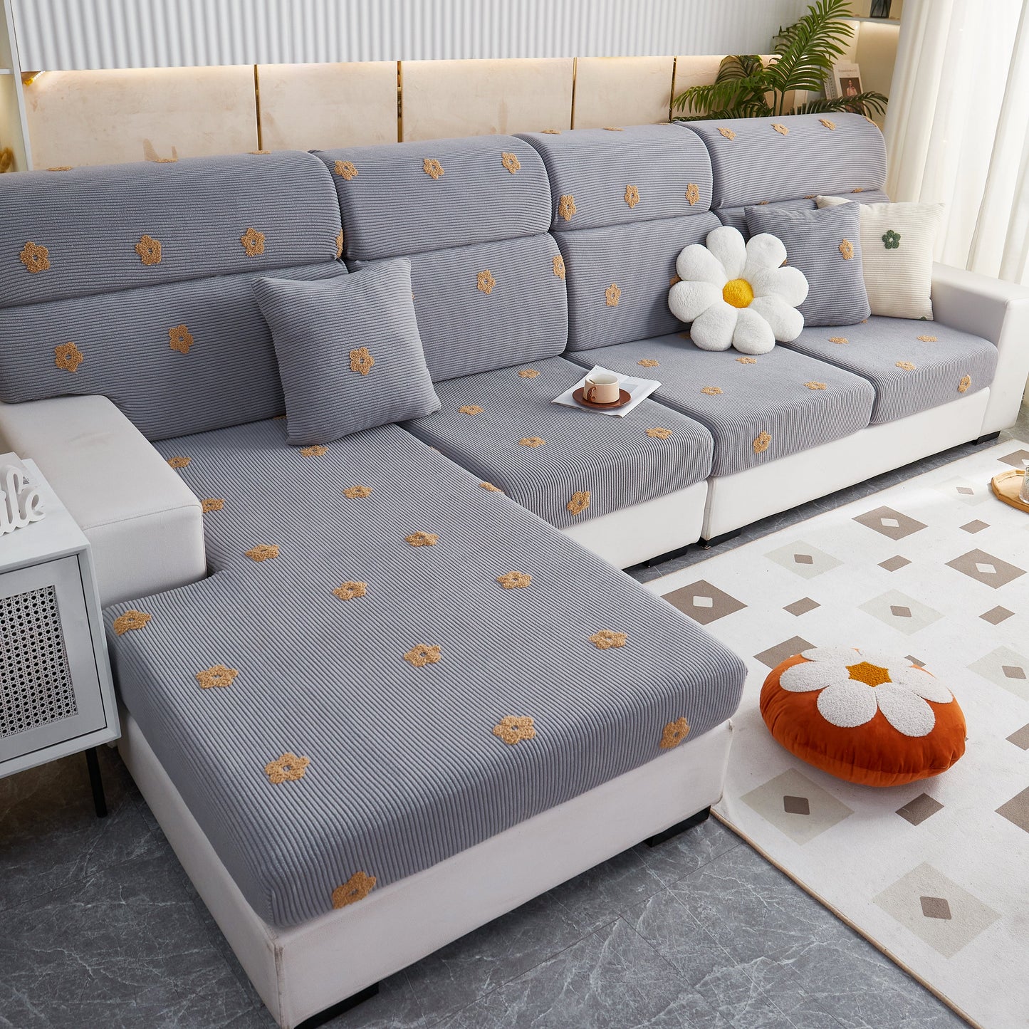 Polar Fleece Sofa Cushion Covers for Sofa 1/2/3/4 Seater, Best Seat Covers for Dogs, Pet Couch Protector