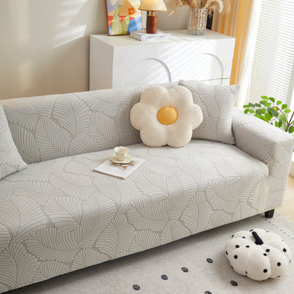 Jacquard Leaf Stretch Sofa Protector Cover Soft Washable Spandex Couch Slipcover