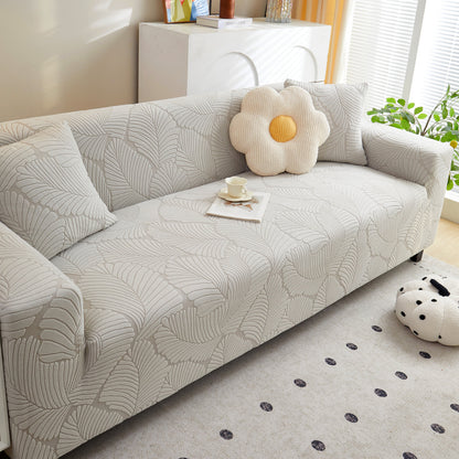 Jacquard Leaf Stretch Sofa Protector Cover Soft Washable Spandex Couch Slipcover