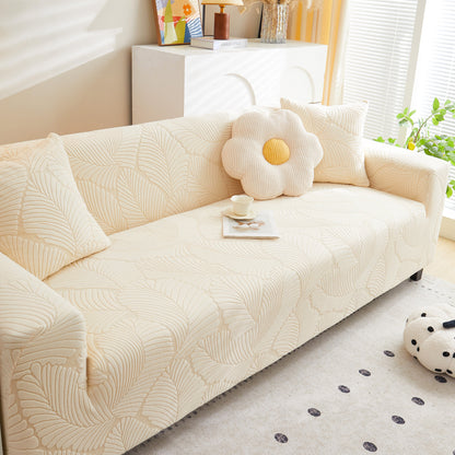 Jacquard Leaf Stretch Sofa Protector Cover Soft Washable Spandex Couch Slipcover