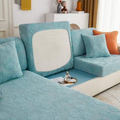 Cherry Cute Cooling Silk Fabric Stretch Couch Cushion Covers, Non-Slip Furniture Protector for Kids
