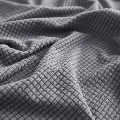 Grid Textured Stretch Sofa Cover, Soft Elastic Slipcover for Couch Protection