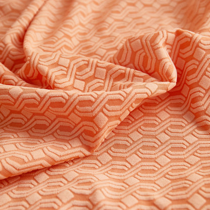 Growth Rings Jacquard Fleece Fabric Stretch Cushion Cover, Non-Slip Furniture Protector for Kids, Couch Cushion Covers