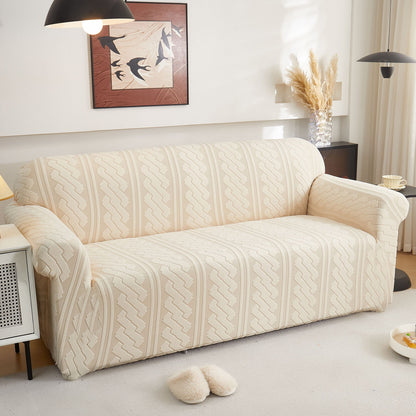 3D Embossed Geometric Couch Slipcover, Stretch Washable Non Slip Furniture Protector