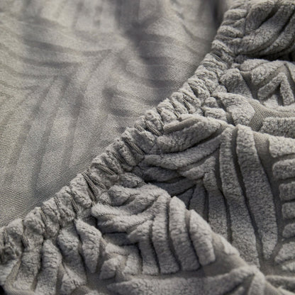 3D Leaves Jacquard Couch Slipcovers Non-Slip Cozy Stretchy Couch Covers for Sectional